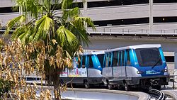 Metromover train in Omni