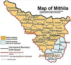 Location of Mithila