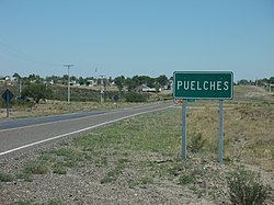 Puelches city sign