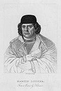 "Martin Luther. From a Picture by Holbein." (engraving, early 19th century)