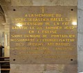 Memorial plaque in holy Bénigne church, Pontarlier.