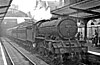 Newcastle - Middlesbrough express train arriving at Sunderland station in 1953
