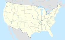 Map of United States showing Orlando, Florida