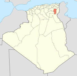 汉舍莱省在阿尔及利亚的位置