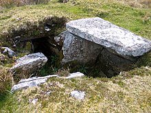 The chamber of the transeptal court tomb at Behy.