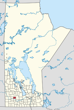 Location of Elton in Manitoba
