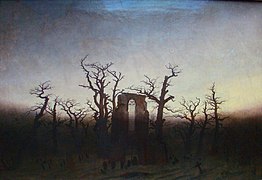 《橡树林中的修道院》（1809-1810年）
