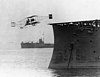 Eugene Burton Ely takes off from a warship