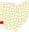 State map highlighting Butler County