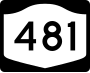 New York State Route 481 marker