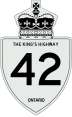 King's Highway 42 marker