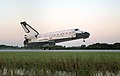 U.S. Shuttle Columbia landing at the end of STS-73, 1995