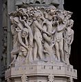 Adam, Eve, and the (female) serpent (often identified as Lilith) at the entrance to Notre Dame Cathedral in Paris