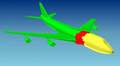 飞机残骸部分，颜色分别对应海面划分的特定区域[21]