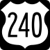U.S. Route 240 marker