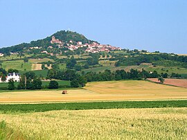 The village on its volcanic mound