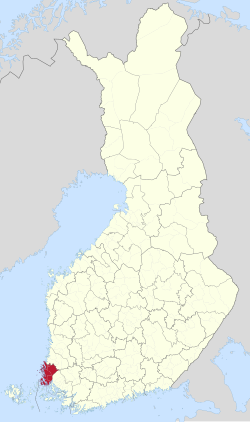 Location of Vakka-Suomi sub-region