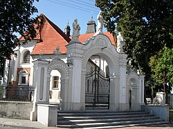 Baroque Saints Peter and Paul church with the gate