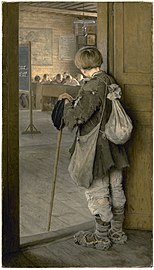 在学校门口，1897年