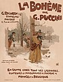 Advertisement for the music score of La bohème