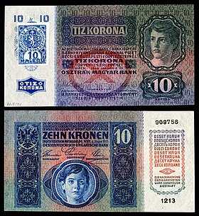 Banknotes of the Czechoslovak koruna (1919)