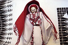 Doll in wedding-dress typical of Ramallah area