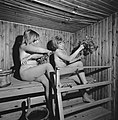 Image 19Using birch branches in a Finnish sauna, 1967 (from Nudity)