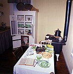 The early 1900s kitchen at the museum seen in 1992.