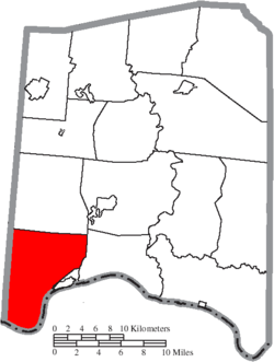 斯普里格镇区在亚当斯县的位置