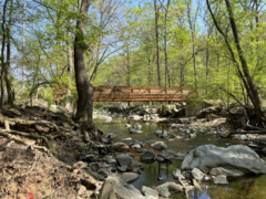 New Glencarlyn Park lower footbridge in 2022