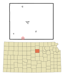 Location within Ottawa County and Kansas