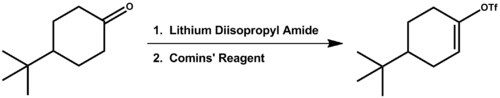 Sample Reaction With Comin's Reagent