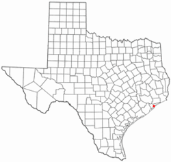 德克薩斯城在德克薩斯州的位置