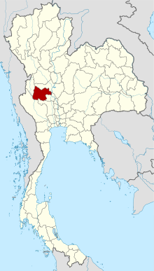 烏泰他尼府在泰國的位置