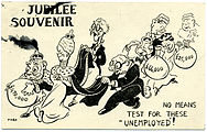 No means test for these 'unemployed'! by Maro. The public expense for the Silver Jubilee in the midst of a financial depression caused some controversy.