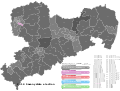 2014 Saxony state election, Black is CDU, Pink is Left