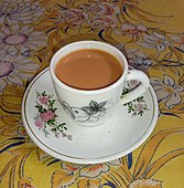 A cup of milk tea in Kolkata.