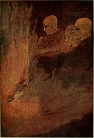 The Final Release, by Abanindranath Tagore. Illustration from the book Buddha and the gospel of Buddhism (1916)