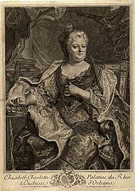Elizabeth Charlotte, Princess Palatine (1652-1722) by Marie Anne Horthemels after Hyacinthe Rigaud