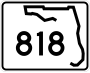 State Road 818 and County Road 818 marker