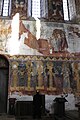 Gelati monastery, Church of Virgin the Blessed. Mural on north wall. From left to right: Queen Rusudan, Prince Bagrat, King George II, Queen Helen, King Bagrat III of Imereti, Catholicos Yevdemon Chetidze, David the Builder