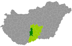 Kalocsa District within Hungary and Bács-Kiskun County.