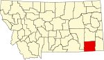 保德河县在蒙大拿州的位置