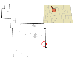 Location of Sawyer, North Dakota