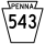 Pennsylvania Route 543 marker