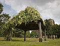 St Chad's Well as seen today with the wooden structure over it built in the 1950s