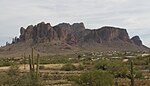 The Lost Dutchman Mine, located in the Superstition Mountains