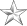 One white metal stars in a horizontal row