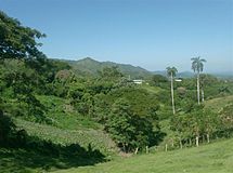 View of the Escambray Mountains north side from the village.