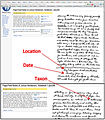 Extraction of location, date and taxon data from Field Notes of Junius Henderson on Wikisource